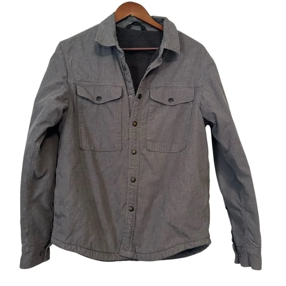 The North Face Gray Heavy Sherpa Lined Campshire Shirt Jacket